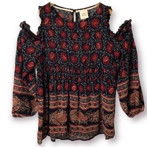 KNOX ROSE BOHO PAISLEY ROSE BLOUSE